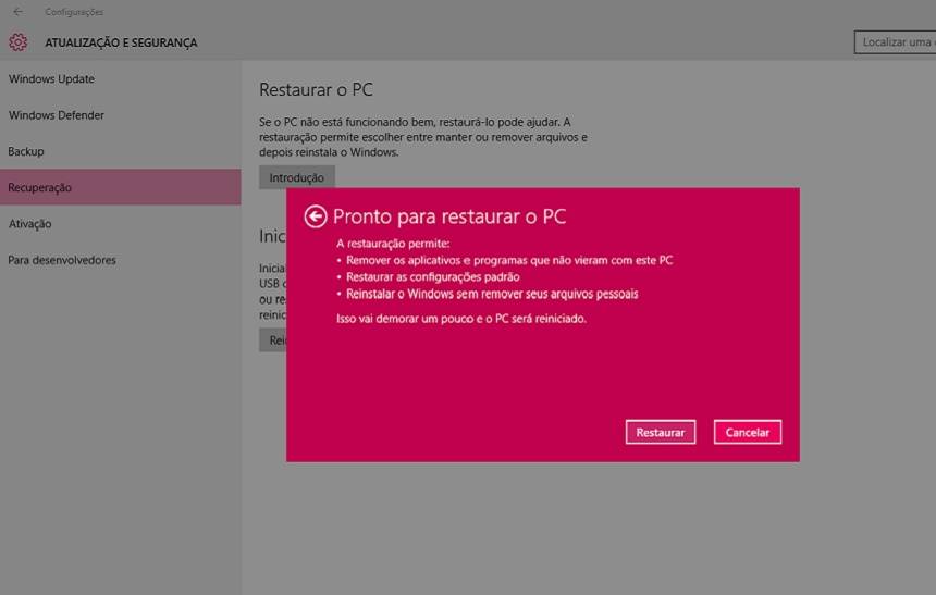 Aprenda a reinstalar o Windows 10 no seu PC