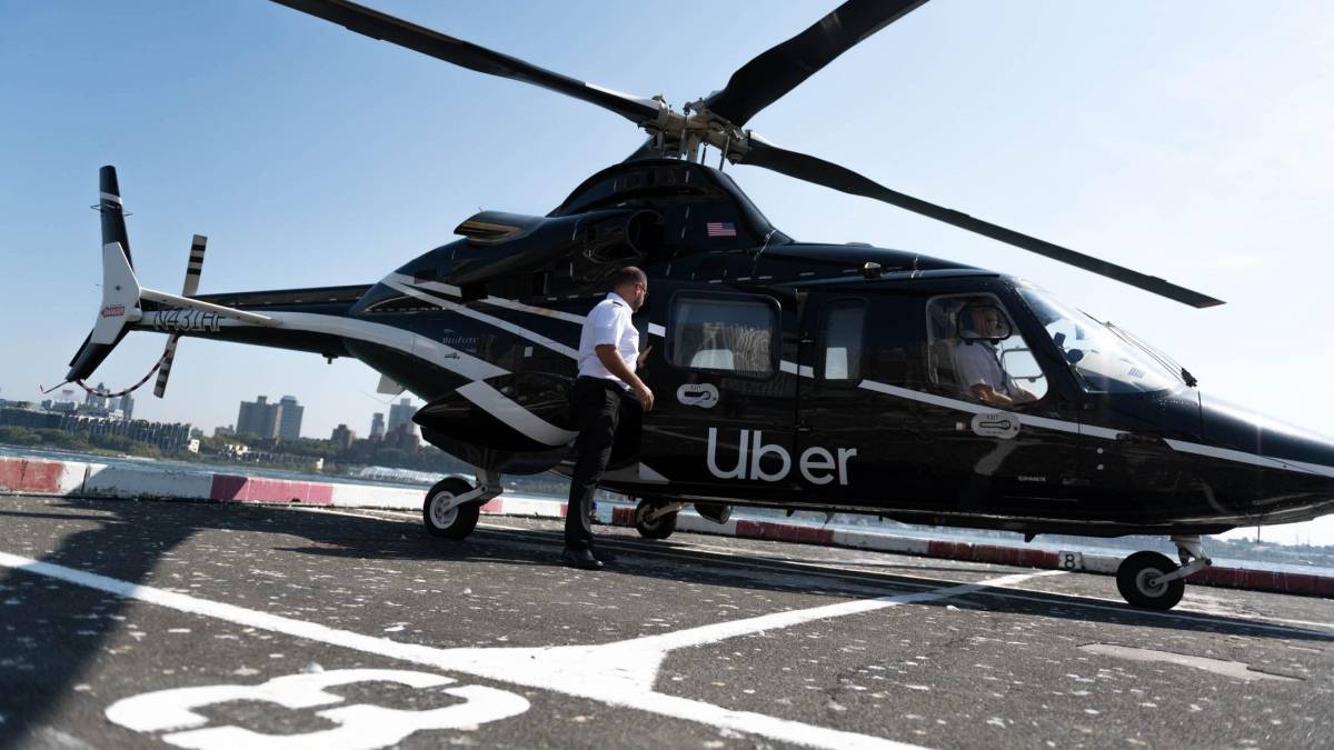 Que tal chamar um helicóptero pelo Uber