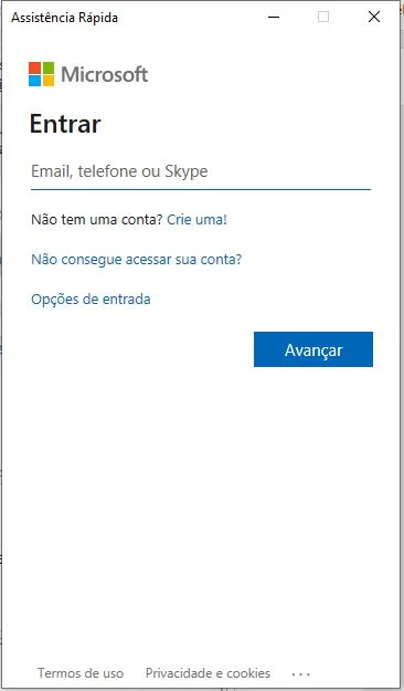 Acesso remoto com o Assistência Rápida do Windows