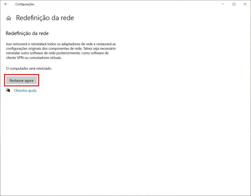 Como resetar as configurações de rede do Windows 10