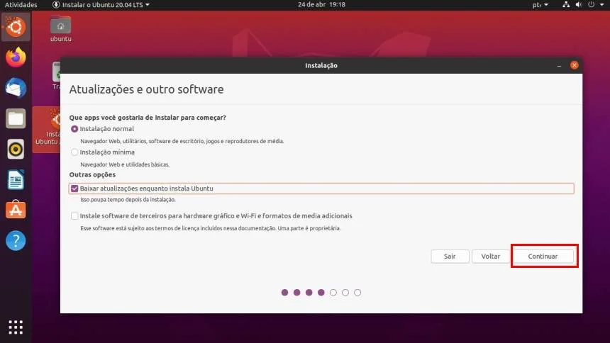 Como testar e instalar o Ubuntu 20.04