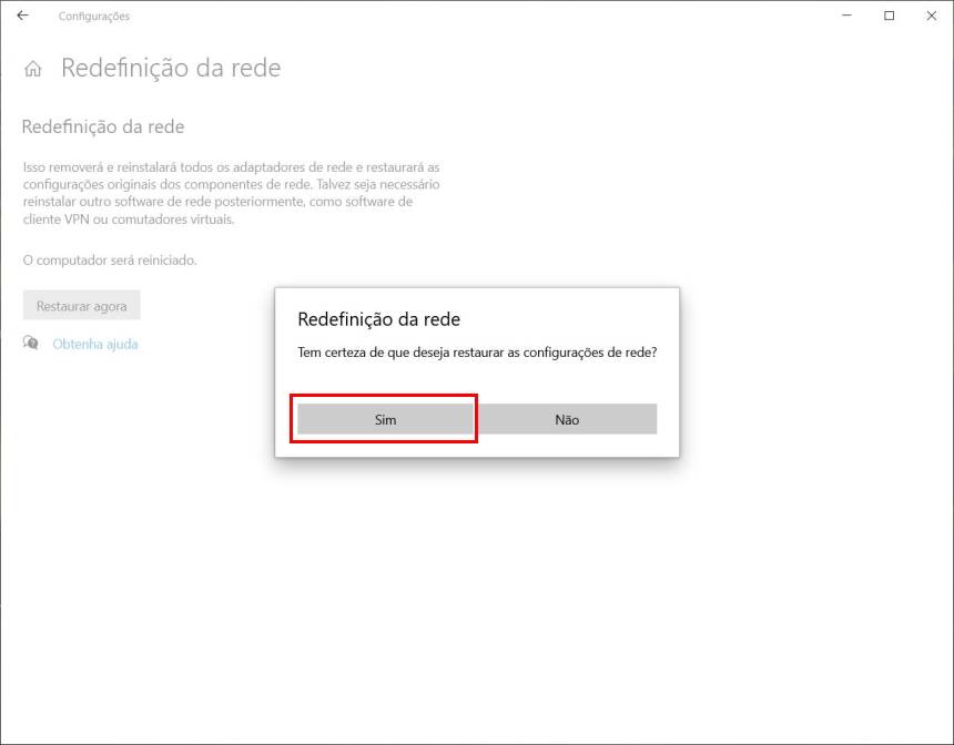 Como resetar as configurações de rede do Windows 10