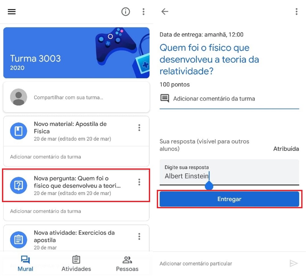 Como usar a sala de aula virtual do Google Classroom