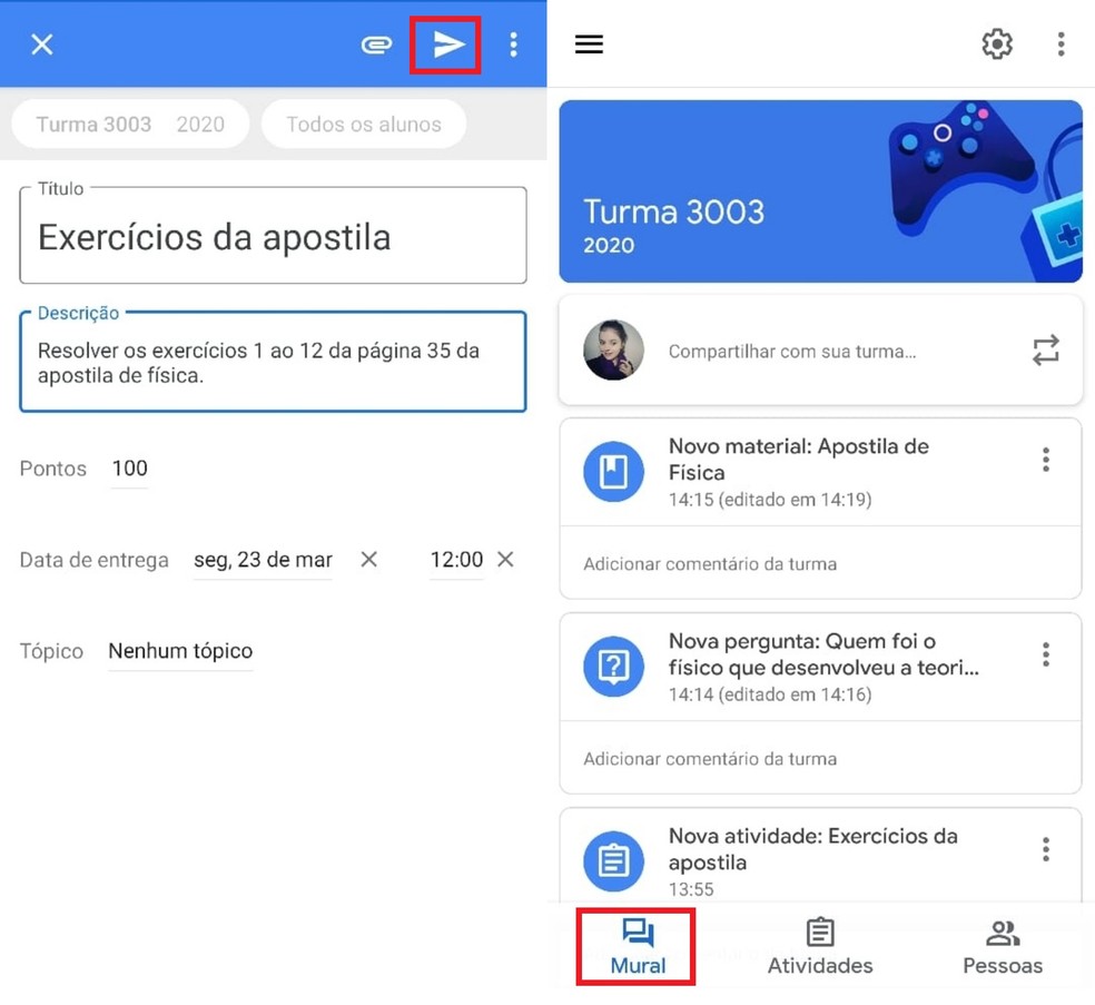 Como usar a sala de aula virtual do Google Classroom