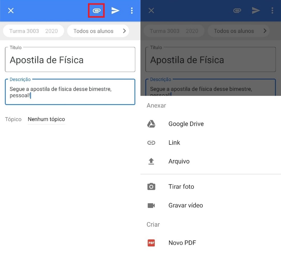 Como usar a sala de aula virtual do Google Classroom