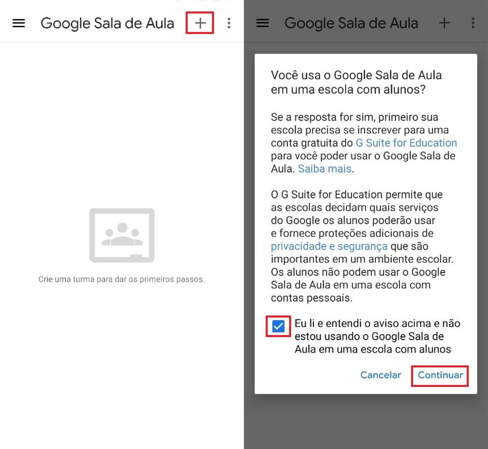 Como usar a sala de aula virtual do Google Classroom