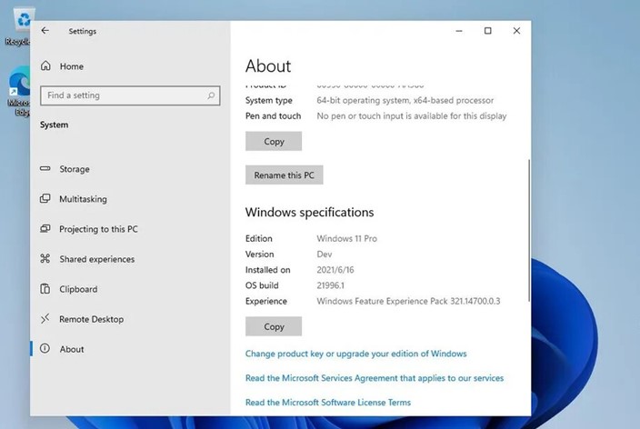 Visual do novo Windows 11