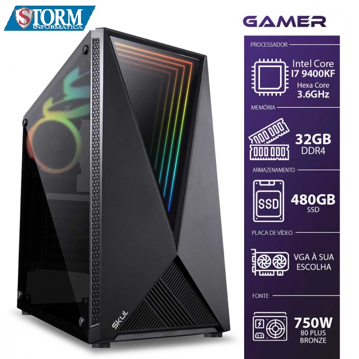 Computador Gamer 7000 - I7 9700KF 3.6GHZ 9ª GER. 32GB RAM DDR4