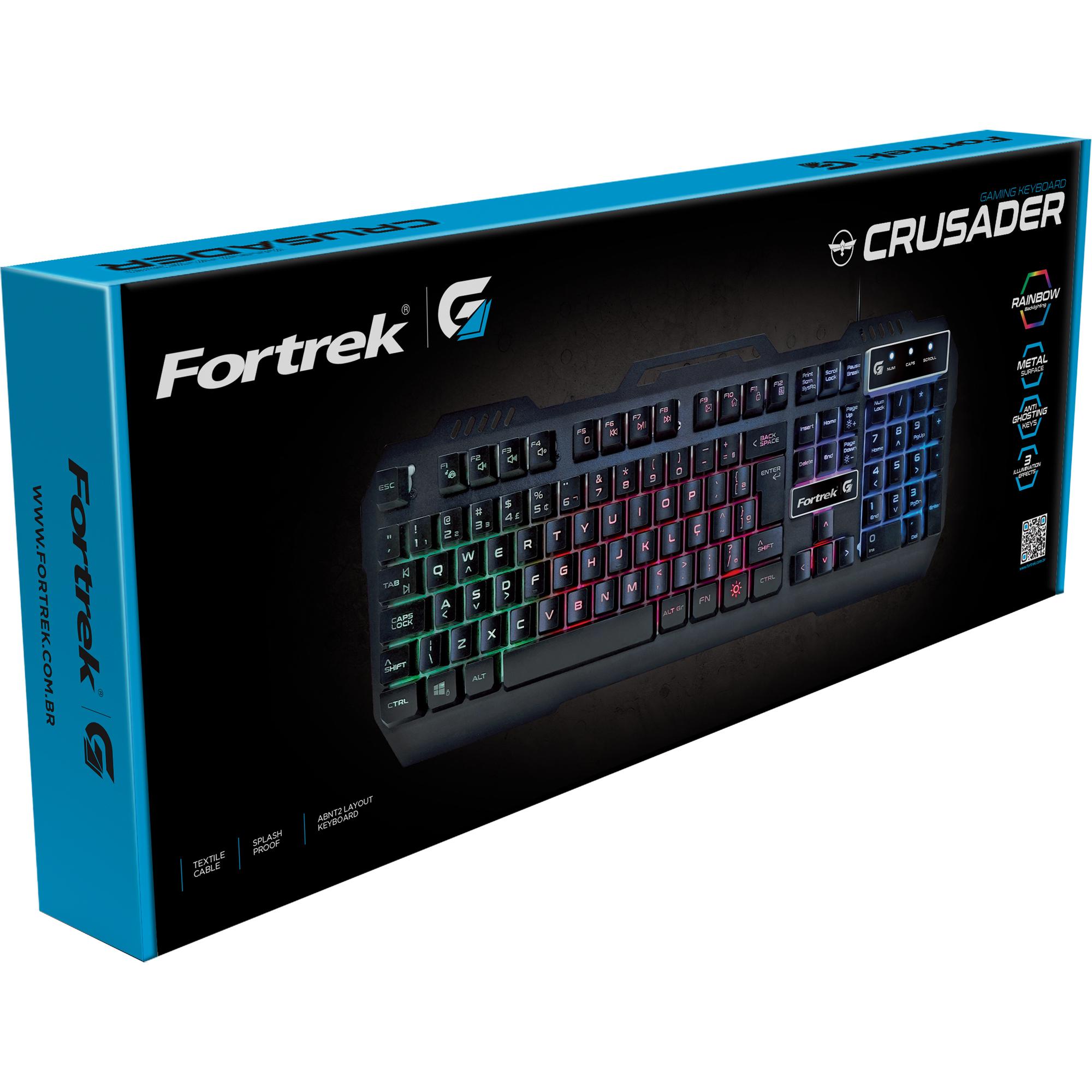 Teclado Gamer RGB Crusader