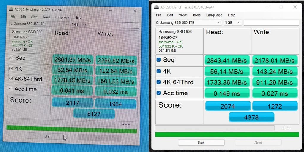 Windows 11 apresentando lentidão em SSDs NVMe